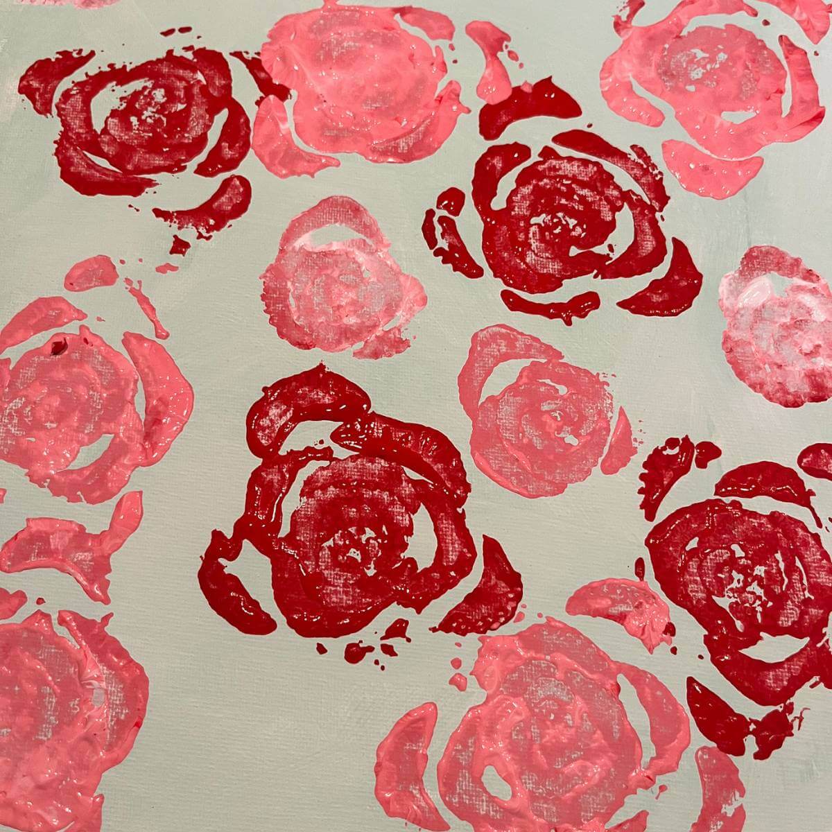 Easy Flower Painting with Celery Stamping for Kids