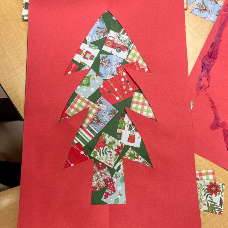 christmas tree craft made by little kids