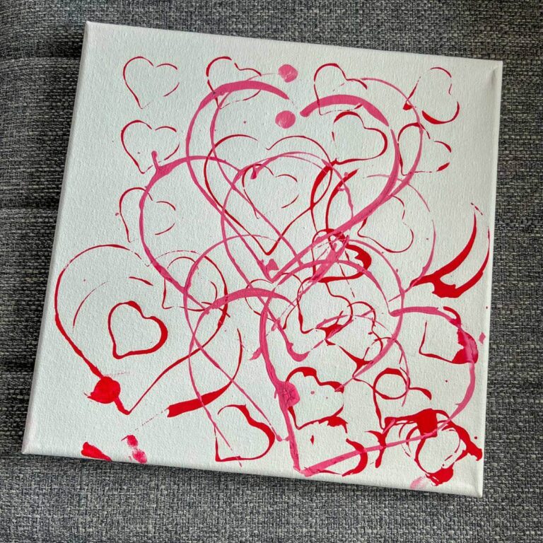 valentine's day painting made by kids