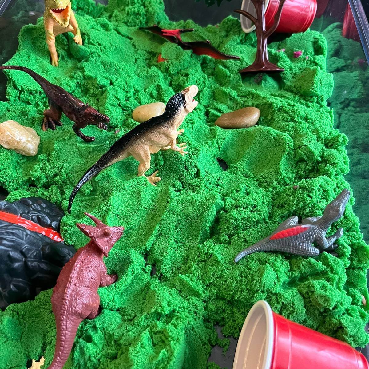 Simple Dinosaur Sensory Bin for Kids of All Ages