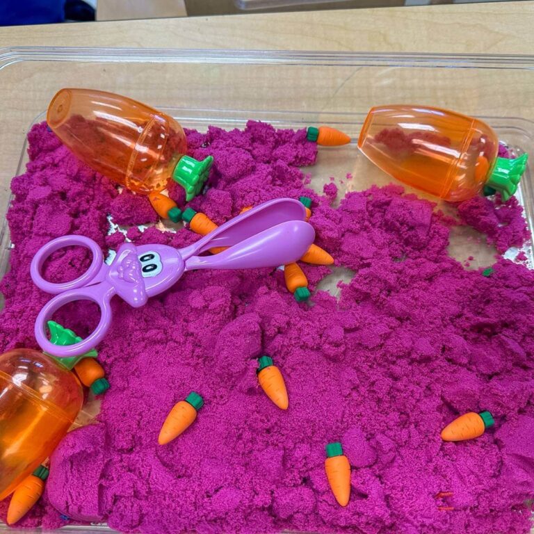 easter sensory bin