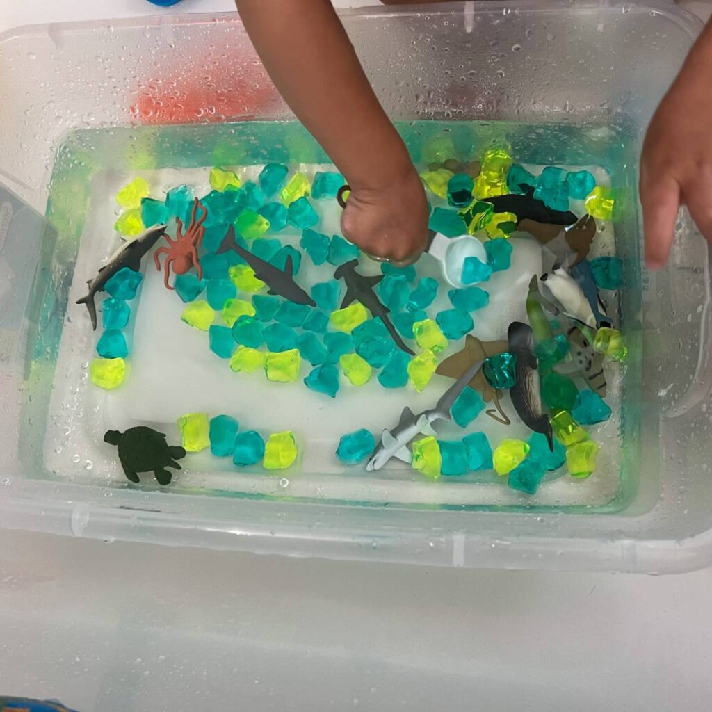 underwater sensory bin
